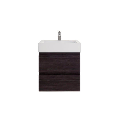 Monterey 24" Wall Mounted Bathroom Vanity with Reinforced Acrylic Integrated Sink Top