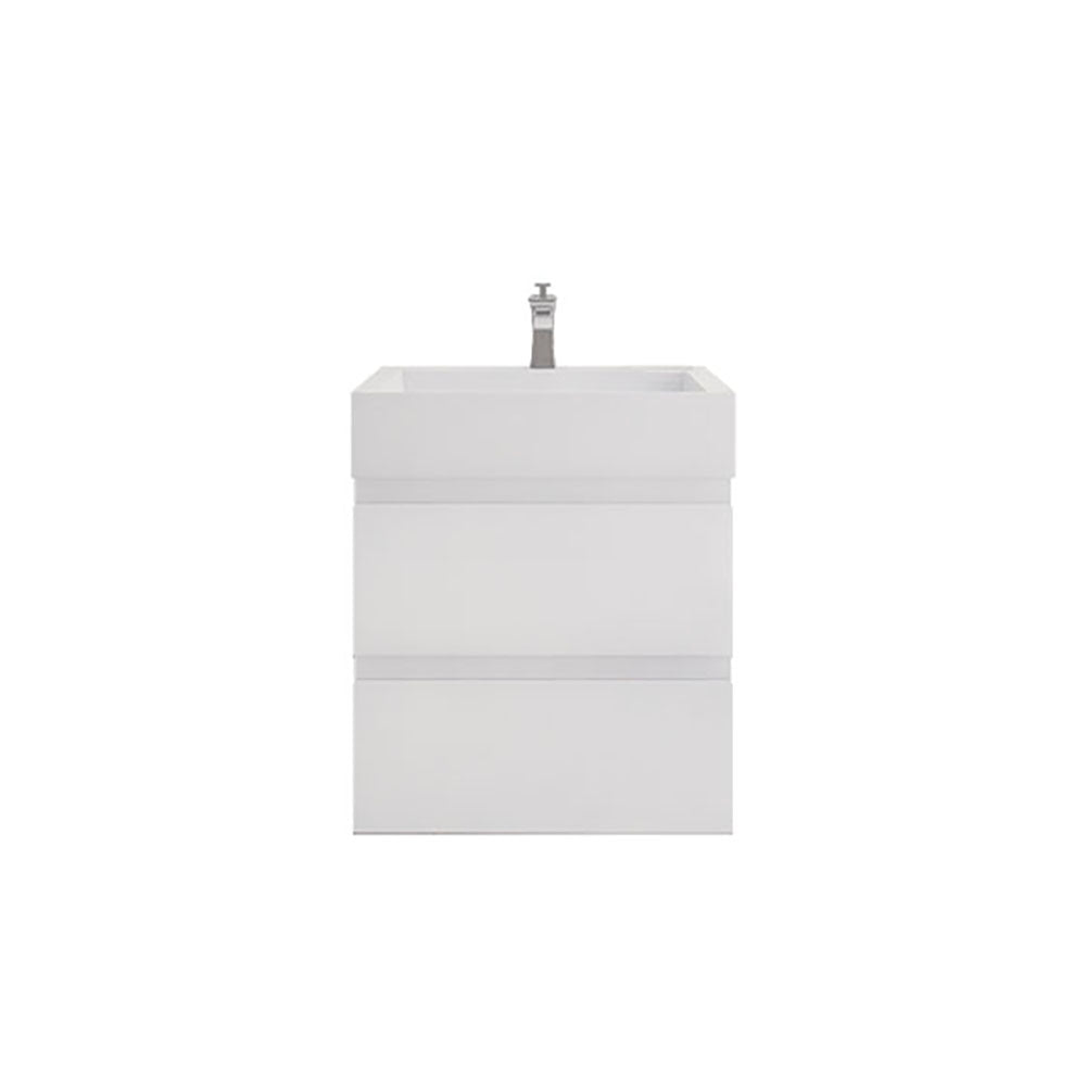 Monterey 24" Wall Mounted Bathroom Vanity with Reinforced Acrylic Integrated Sink Top