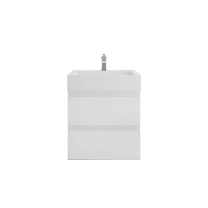 Monterey 24" Wall Mounted Bathroom Vanity with Reinforced Acrylic Integrated Sink Top
