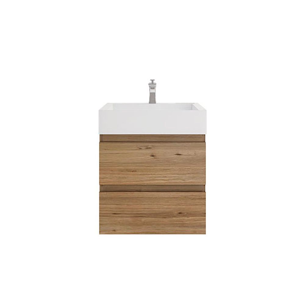 Monterey 24" Wall Mounted Bathroom Vanity with Reinforced Acrylic Integrated Sink Top