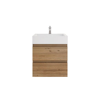 Monterey 24" Wall Mounted Bathroom Vanity with Reinforced Acrylic Integrated Sink Top