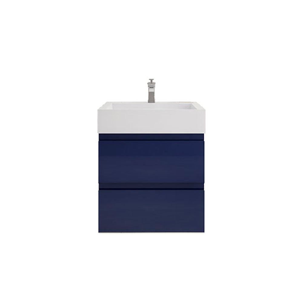 Monterey 24" Wall Mounted Bathroom Vanity with Reinforced Acrylic Integrated Sink Top