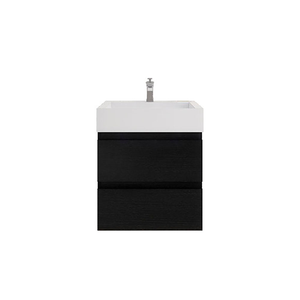 Monterey 24" Wall Mounted Bathroom Vanity with Reinforced Acrylic Integrated Sink Top