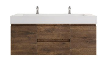 Monterey 24" Wall Mounted Bathroom Vanity with Reinforced Acrylic Integrated Sink Top
