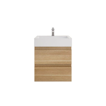 Monterey 24" Wall Mounted Bathroom Vanity with Reinforced Acrylic Integrated Sink Top