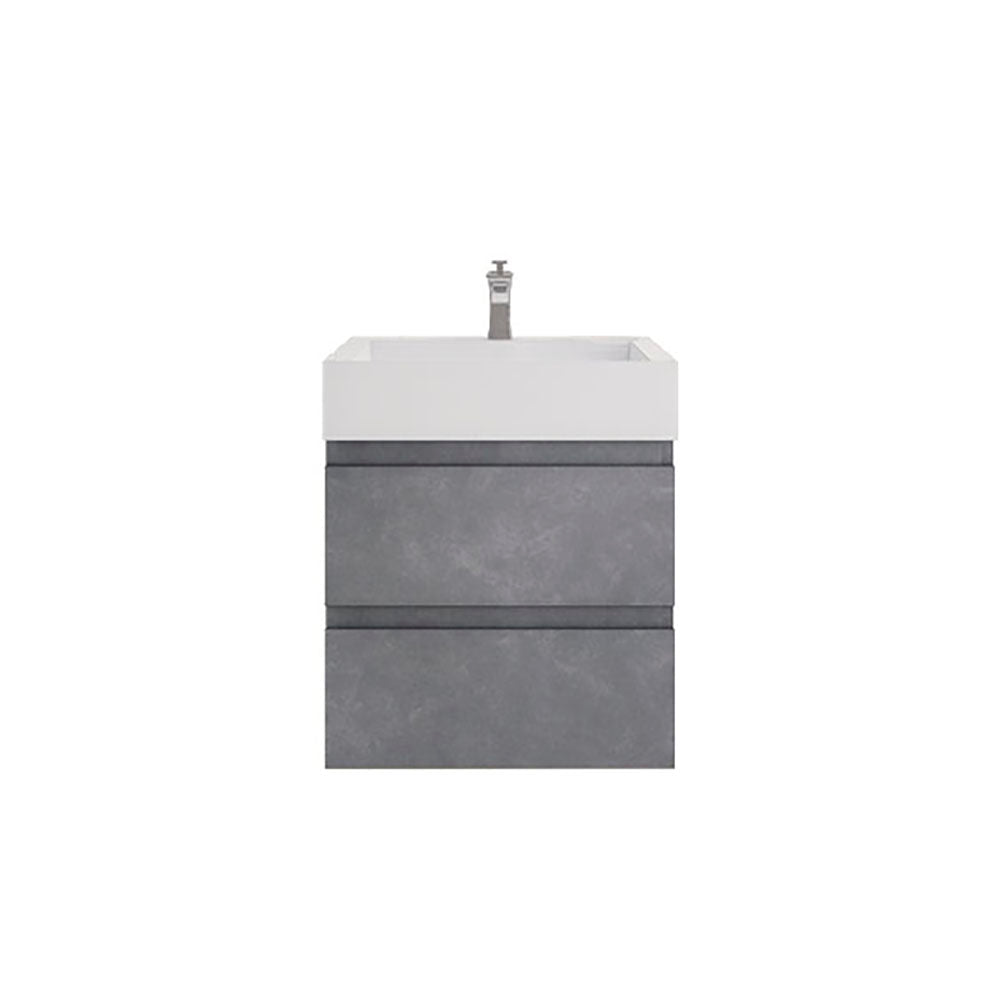 Monterey 24" Wall Mounted Bathroom Vanity with Reinforced Acrylic Integrated Sink Top