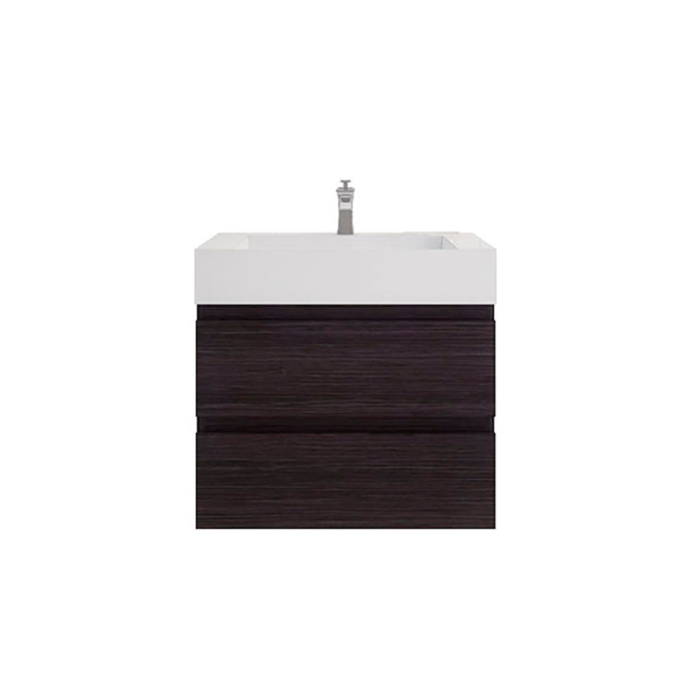 Monterey 30" Wall Mounted Bathroom Vanity with Reinforced Acrylic Integrated Sink Top