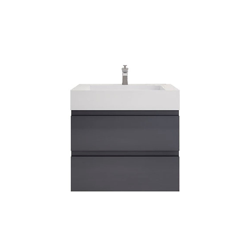 Monterey 30" Wall Mounted Bathroom Vanity with Reinforced Acrylic Integrated Sink Top