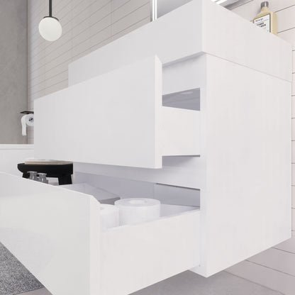 Monterey 30" Wall Mounted Bathroom Vanity with Reinforced Acrylic Integrated Sink Top