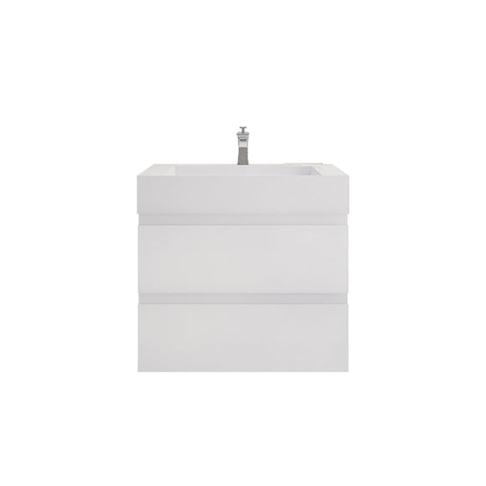 Monterey 30" Wall Mounted Bathroom Vanity with Reinforced Acrylic Integrated Sink Top