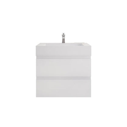 Monterey 30" Wall Mounted Bathroom Vanity with Reinforced Acrylic Integrated Sink Top