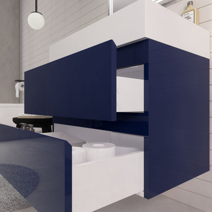 Monterey 30" Wall Mounted Bathroom Vanity with Reinforced Acrylic Integrated Sink Top