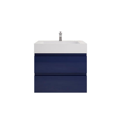Monterey 30" Wall Mounted Bathroom Vanity with Reinforced Acrylic Integrated Sink Top