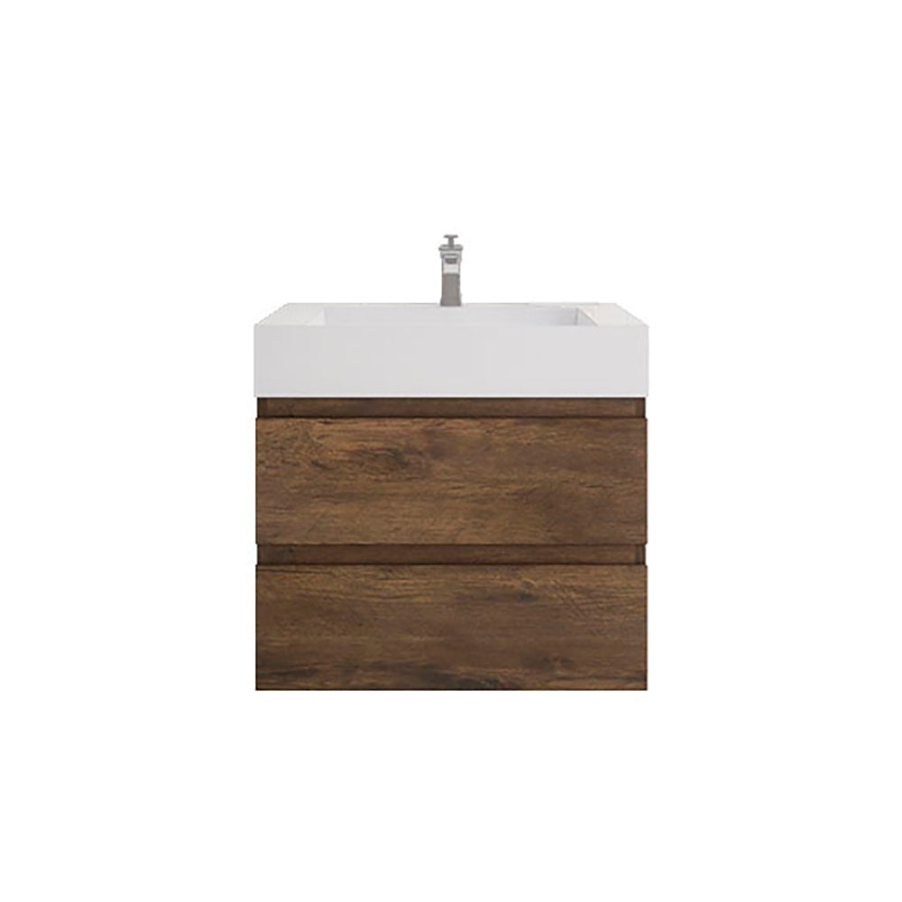 Monterey 30" Wall Mounted Bathroom Vanity with Reinforced Acrylic Integrated Sink Top