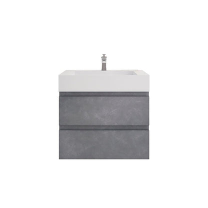Monterey 30" Wall Mounted Bathroom Vanity with Reinforced Acrylic Integrated Sink Top