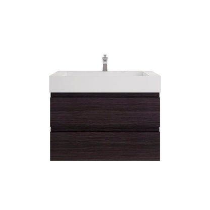 Monterey 36" Wall Mounted Bathroom Vanity with Reinforced Acrylic Integrated Sink Top