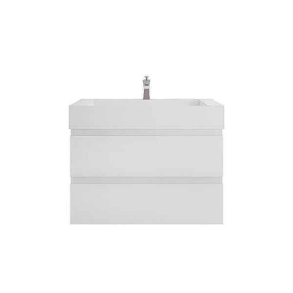 Monterey 36" Wall Mounted Bathroom Vanity with Reinforced Acrylic Integrated Sink Top