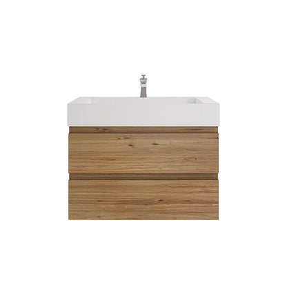 Monterey 36" Wall Mounted Bathroom Vanity with Reinforced Acrylic Integrated Sink Top