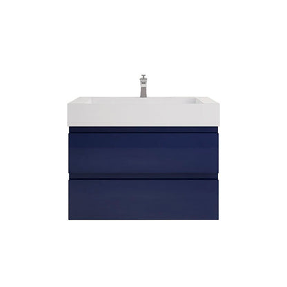 Monterey 36" Wall Mounted Bathroom Vanity with Reinforced Acrylic Integrated Sink Top