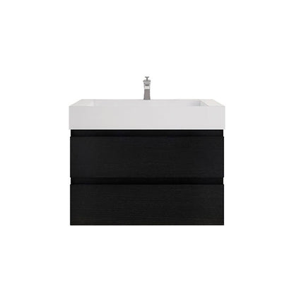 Monterey 36" Wall Mounted Bathroom Vanity with Reinforced Acrylic Integrated Sink Top