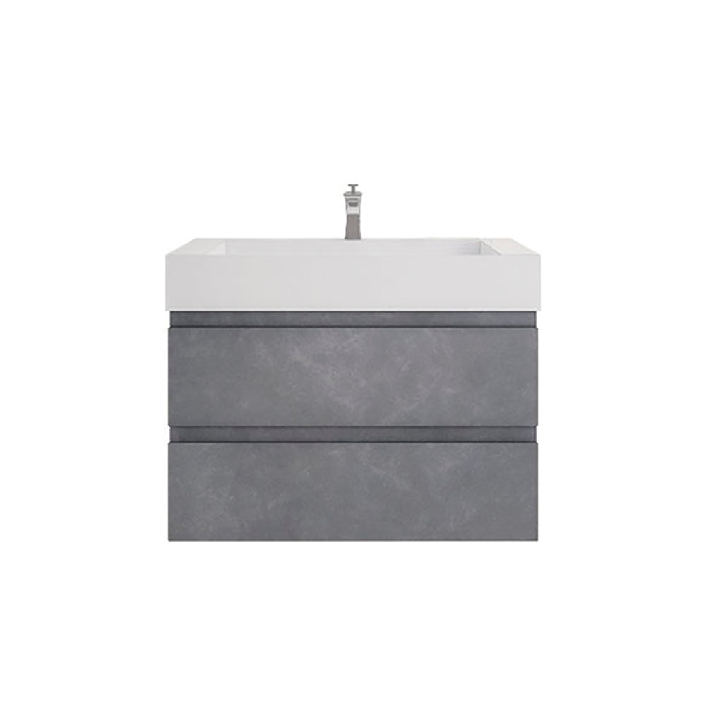 Monterey 36" Wall Mounted Bathroom Vanity with Reinforced Acrylic Integrated Sink Top