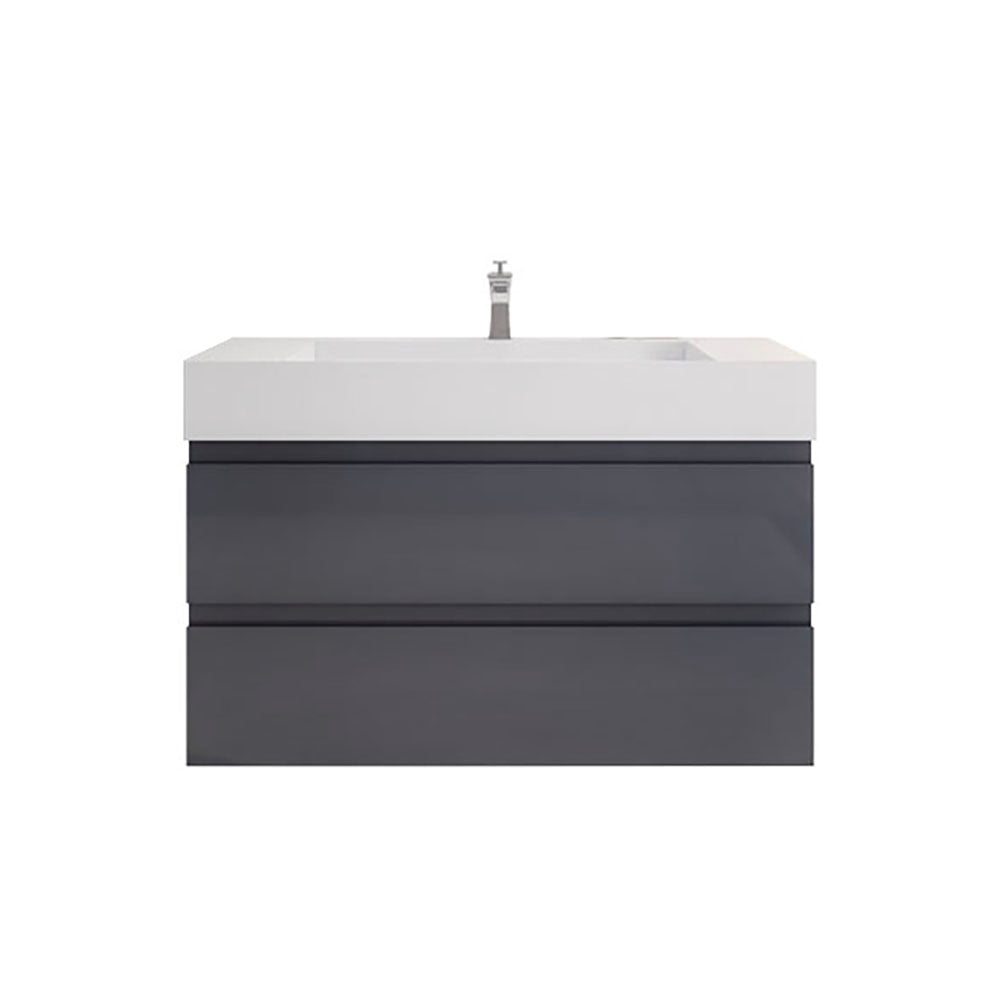 Monterey 42" Wall Mounted Bathroom Vanity with Reinforced Acrylic Integrated Sink Top
