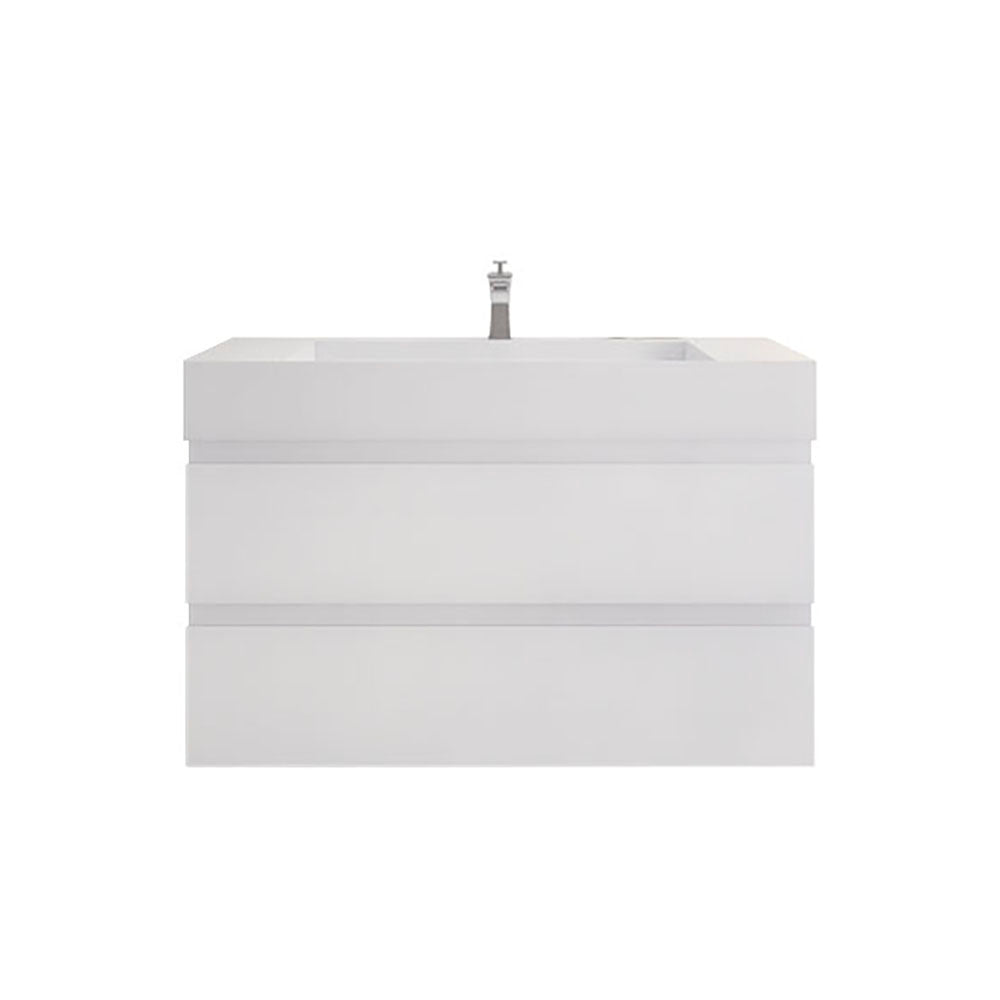 Monterey 42" Wall Mounted Bathroom Vanity with Reinforced Acrylic Integrated Sink Top