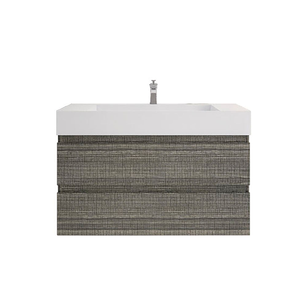 Monterey 42" Wall Mounted Bathroom Vanity with Reinforced Acrylic Integrated Sink Top