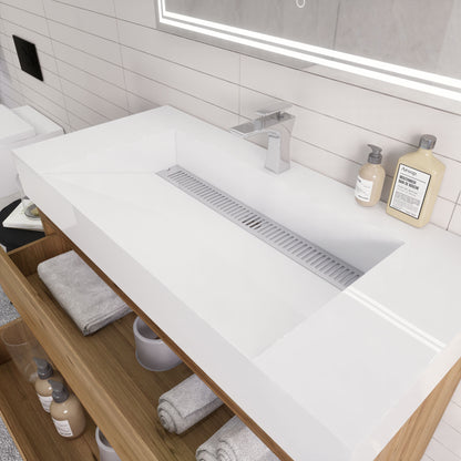 Monterey 42" Wall Mounted Bathroom Vanity with Reinforced Acrylic Integrated Sink Top