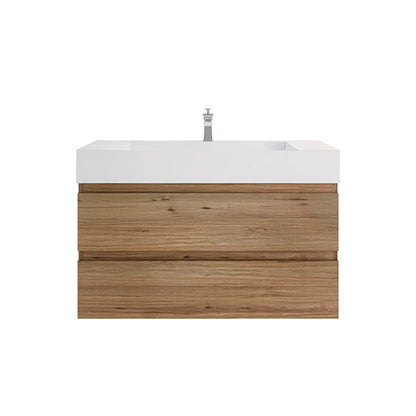 Monterey 42" Wall Mounted Bathroom Vanity with Reinforced Acrylic Integrated Sink Top