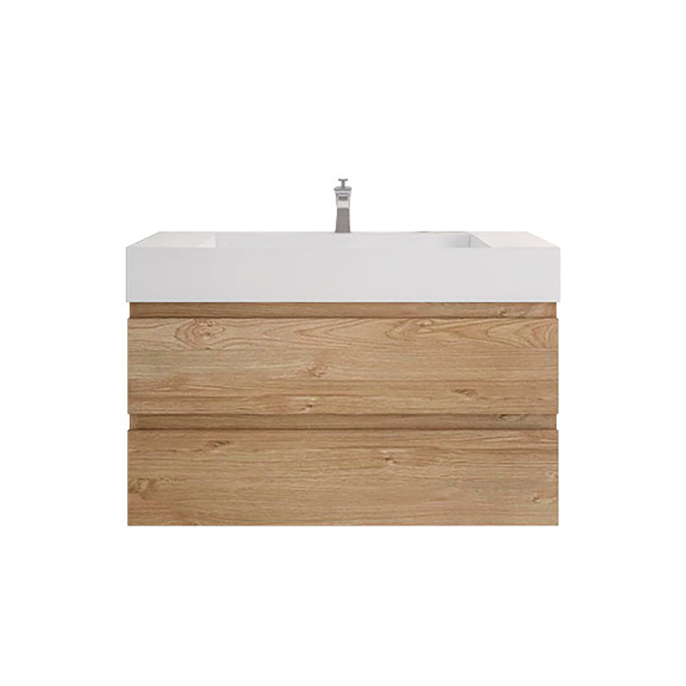 Monterey 42" Wall Mounted Bathroom Vanity with Reinforced Acrylic Integrated Sink Top