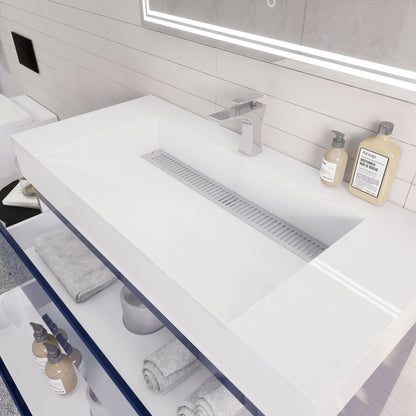 Monterey 42" Wall Mounted Bathroom Vanity with Reinforced Acrylic Integrated Sink Top
