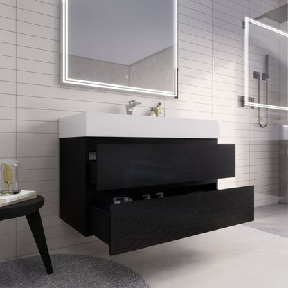 Monterey 42" Wall Mounted Bathroom Vanity with Reinforced Acrylic Integrated Sink Top