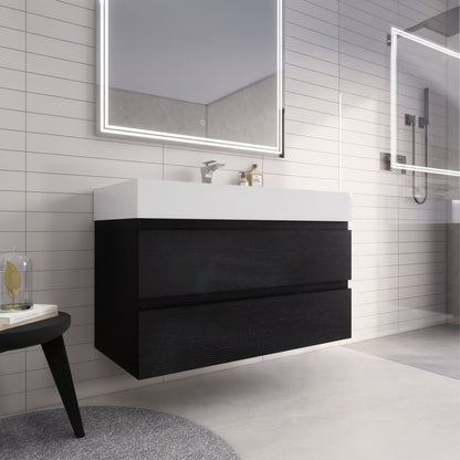 Monterey 42" Wall Mounted Bathroom Vanity with Reinforced Acrylic Integrated Sink Top