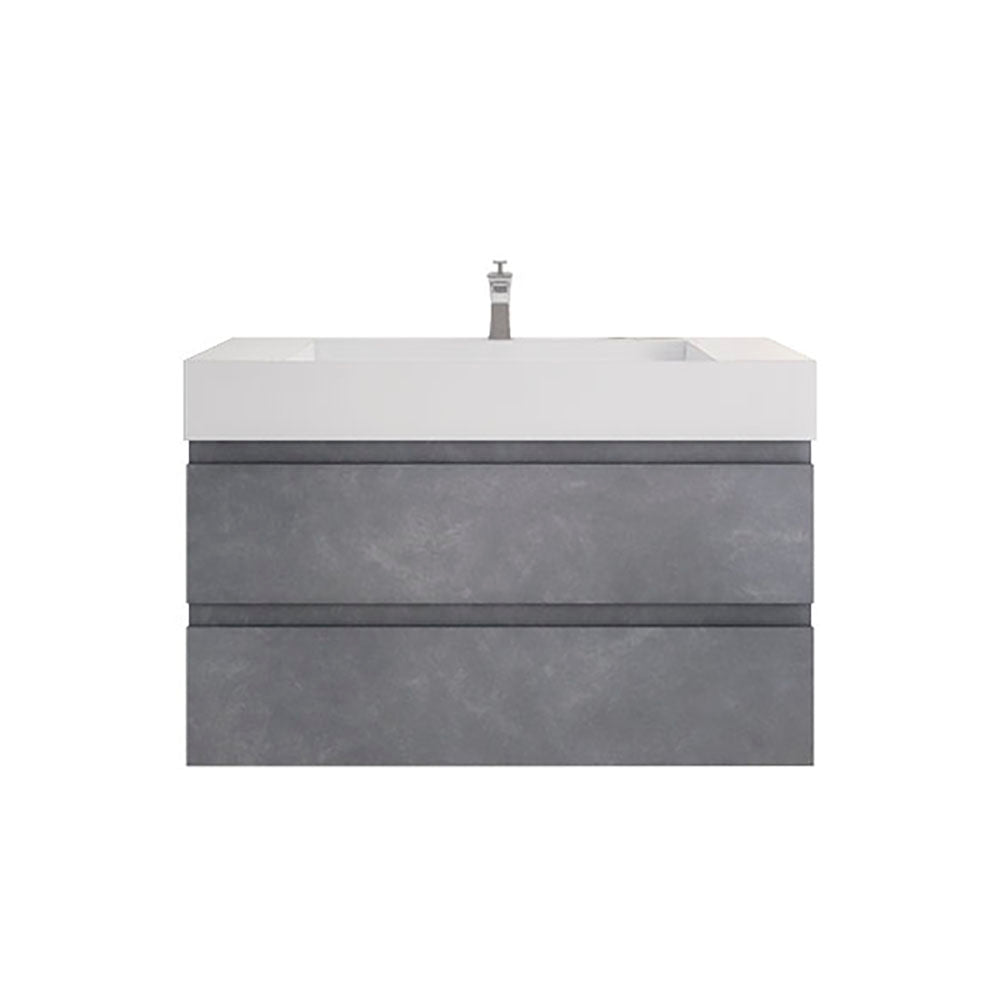 Monterey 42" Wall Mounted Bathroom Vanity with Reinforced Acrylic Integrated Sink Top