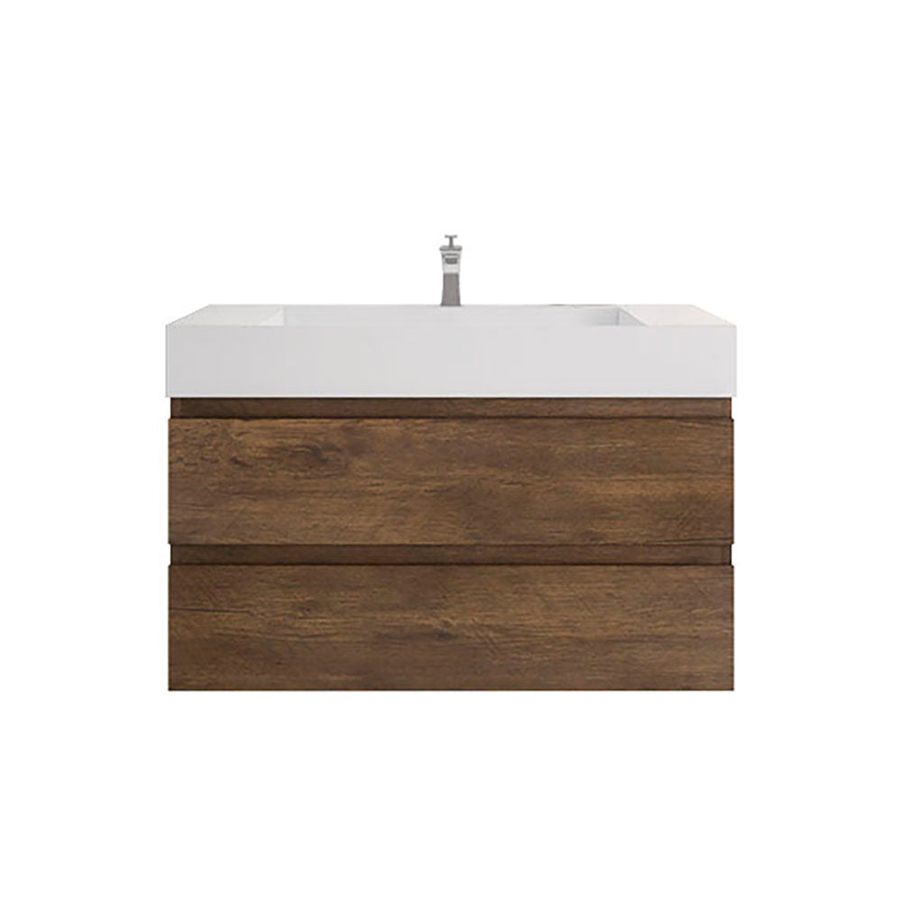Monterey 42" Wall Mounted Bathroom Vanity with Reinforced Acrylic Integrated Sink Top