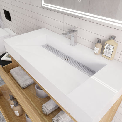 Monterey 42" Wall Mounted Bathroom Vanity with Reinforced Acrylic Integrated Sink Top