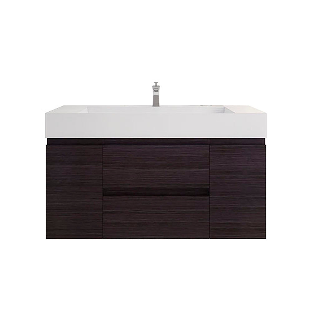 Monterey 48" Wall Mounted Bathroom Vanity with Reinforced Acrylic Integrated Sink Top