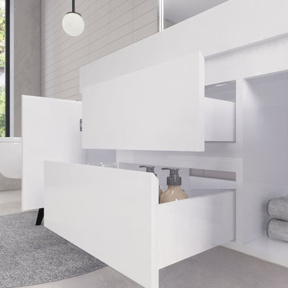 Monterey 48" Wall Mounted Bathroom Vanity with Reinforced Acrylic Integrated Sink Top