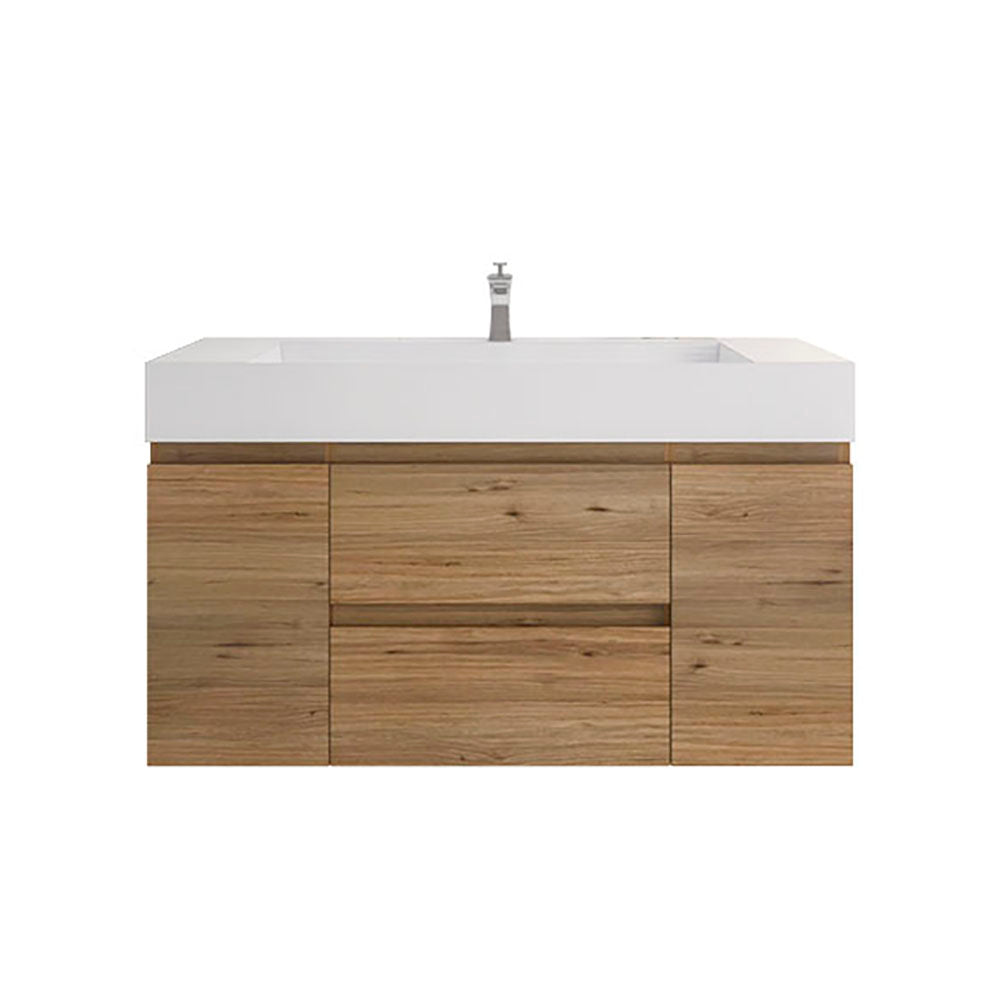 Monterey 48" Wall Mounted Bathroom Vanity with Reinforced Acrylic Integrated Sink Top