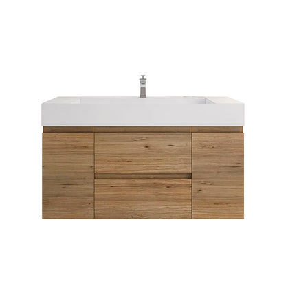 Monterey 48" Wall Mounted Bathroom Vanity with Reinforced Acrylic Integrated Sink Top