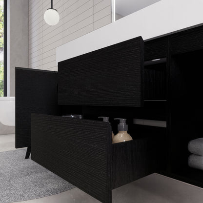 Monterey 48" Wall Mounted Bathroom Vanity with Reinforced Acrylic Integrated Sink Top
