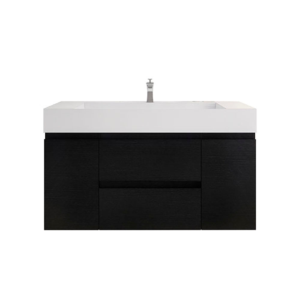 Monterey 48" Wall Mounted Bathroom Vanity with Reinforced Acrylic Integrated Sink Top