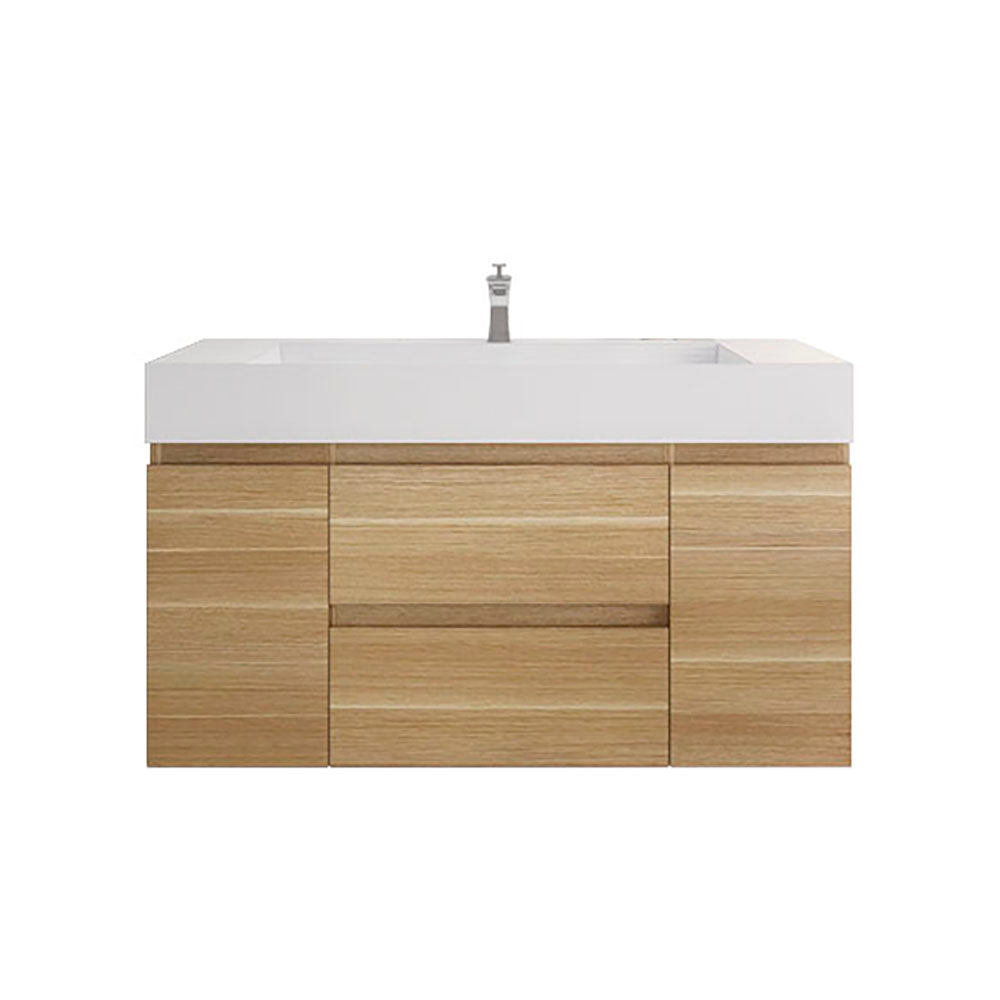 Monterey 48" Wall Mounted Bathroom Vanity with Reinforced Acrylic Integrated Sink Top