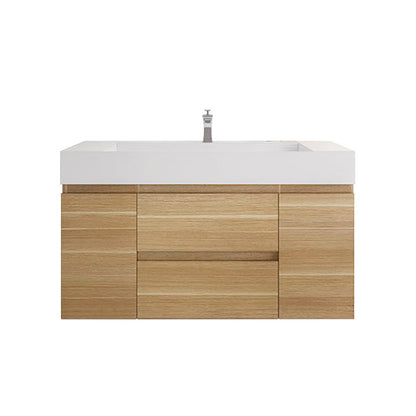 Monterey 48" Wall Mounted Bathroom Vanity with Reinforced Acrylic Integrated Sink Top