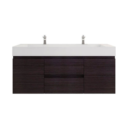 Monterey 60" Wall Mounted Bathroom Vanity with Reinforced Acrylic Integrated Sink Top