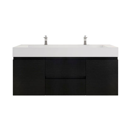 Monterey 60" Wall Mounted Bathroom Vanity with Reinforced Acrylic Integrated Sink Top