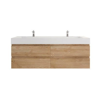 Monterey 72" Wall Mounted Bathroom Vanity with Reinforced Acrylic Integrated Sink Top