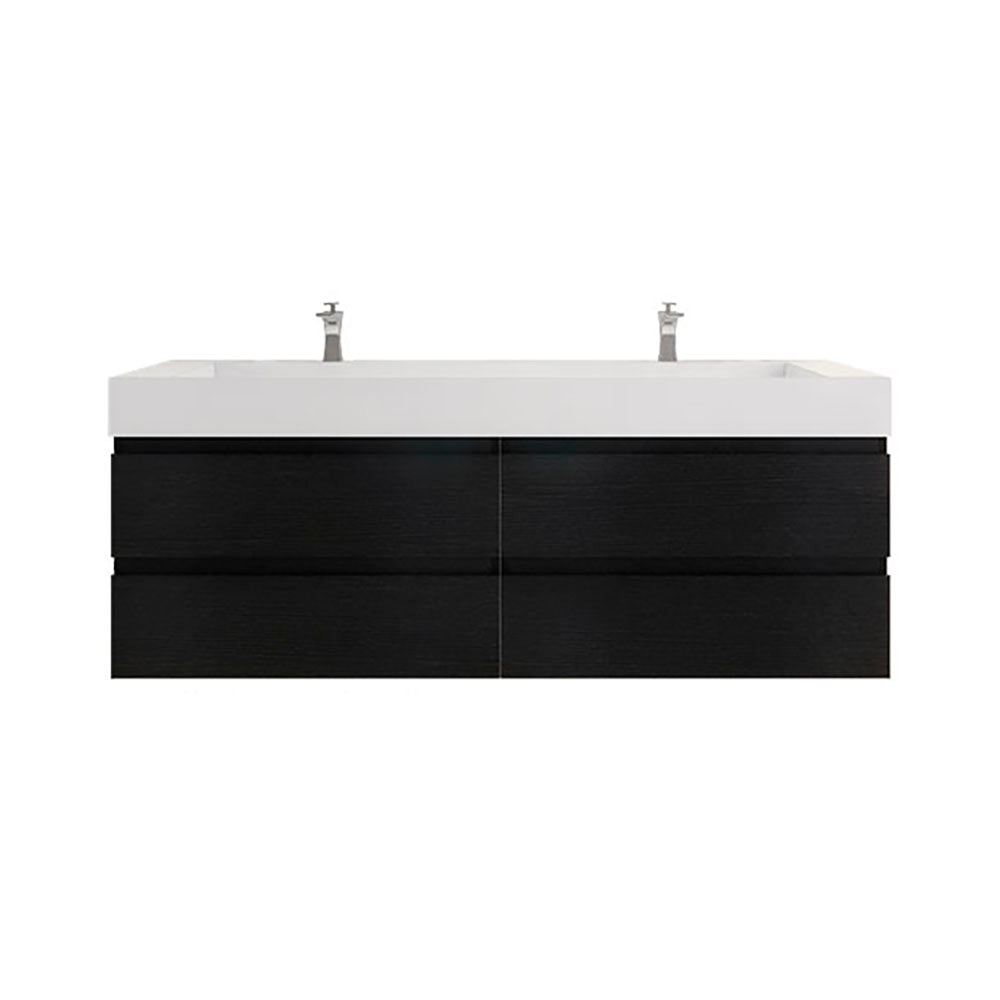 Monterey 72" Wall Mounted Bathroom Vanity with Reinforced Acrylic Integrated Sink Top