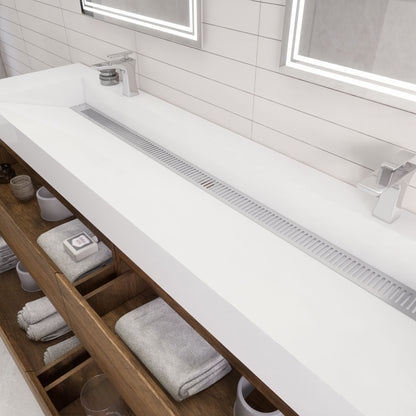 Monterey 84" Wall Mounted Bathroom Vanity with Reinforced Acrylic Integrated Sink Top